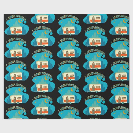 Ik slaap rond Camper van Camping Explorer Natuur Cadeaupapier (Vlak)