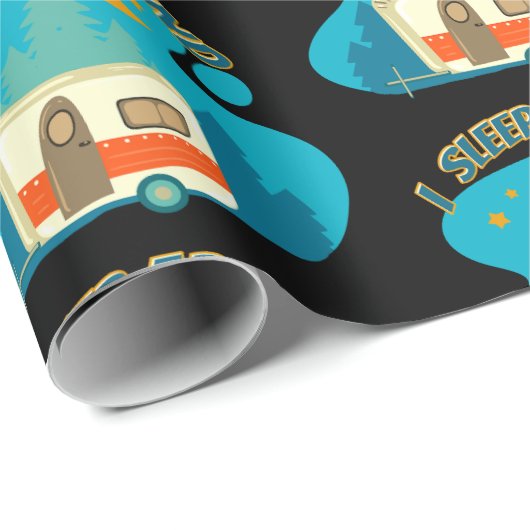 Ik slaap rond Camper van Camping Explorer Natuur Cadeaupapier (Rol Hoek)