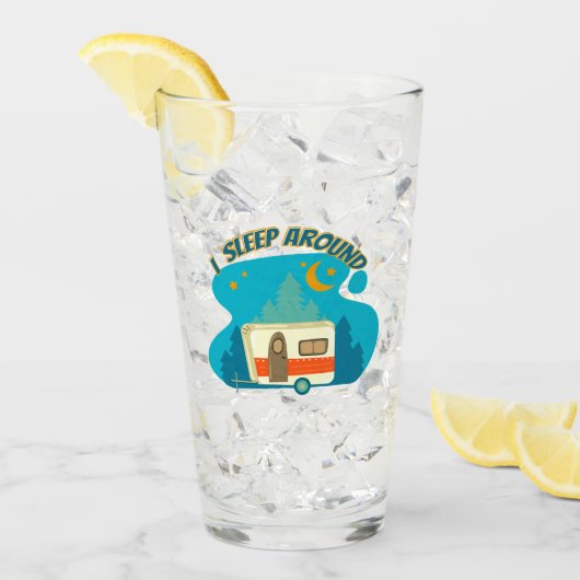 Ik slaap rond Camper van Camping Explorer Natuur Glas (Voorkant ijs)