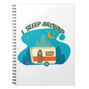 Ik slaap rond Camper van Camping Explorer Natuur Notitieboek