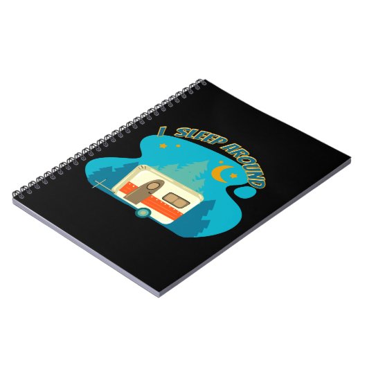 Ik slaap rond Camper van Camping Explorer Natuur Notitieboek (Linkerzijde)