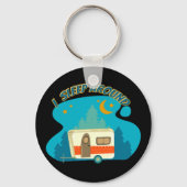 Ik slaap rond Camper van Camping Explorer Natuur Sleutelhanger (Voorkant)