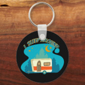 Ik slaap rond Camper van Camping Explorer Natuur Sleutelhanger (Voorkant)