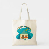 Ik slaap rond Camper van Camping Explorer Natuur Tote Bag (Achterkant)