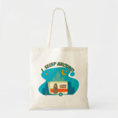 Ik slaap rond Camper van Camping Explorer Natuur Tote Bag (Voorkant)