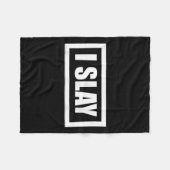 Ik Slay Cool Girl Graphic Empowerment Quotes Fleece Deken (Voorkant (Horizontaal))