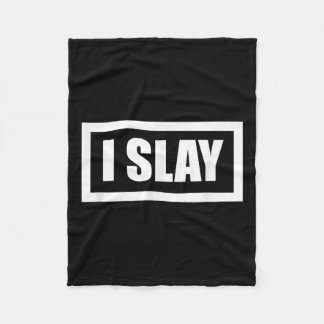 Ik Slay Cool Girl Graphic Empowerment Quotes Fleece Deken