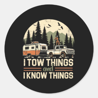 Ik sleep dingen en ik weet dingen Vaderdag wandele Ronde Sticker