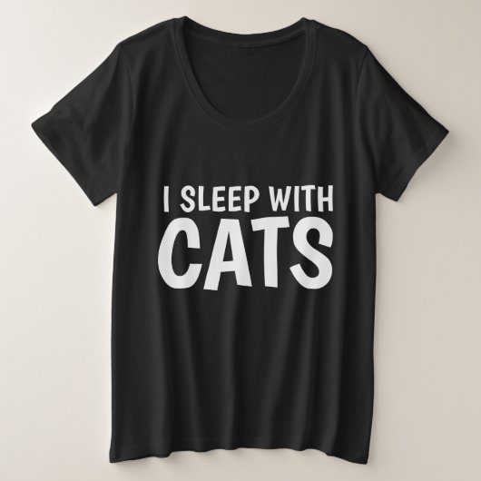 IK SLEEP MET CATS, Funny T-shirts & sweatshirts (Design voorkant)