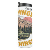 Ik sleep: vrachtwagen, camper, bergkennis thermosbeker (Geroteerd rechts)