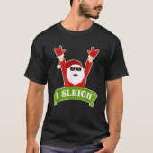 IK SLEIGH ROCK N ROLL GRAPPIG KERST KERST CADEAU H T-SHIRT (Voorkant)