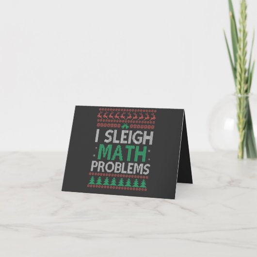 Ik Sleur Wiskundeproblemen Grappige Lelijke Kerstt (Voorkant)