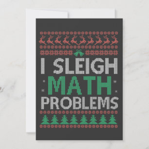 Ik Sleur Wiskundeproblemen Grappige Lelijke Kerstt Kaart