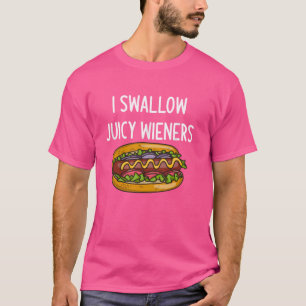 Ik slik sappige Wieners 4 juli Grappige Joke Sarca T-shirt