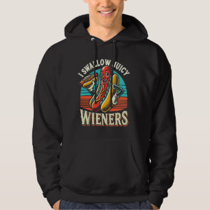 Ik slik sappige wieners provocerende grap volwasse hoodie