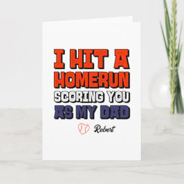Ik Sloeg Een Homerun Gepersonaliseerde Vaderdag Ho Kaart