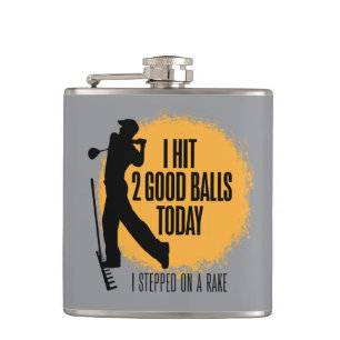 Ik sloeg vandaag 2 goede ballen - grappige golf heupfles