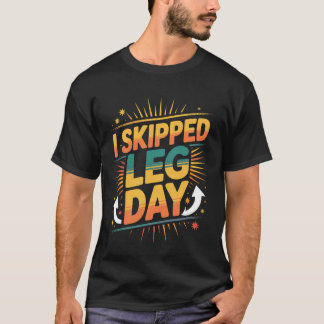Ik Sloo Leg Day Over Anti-Gym Fitness Sarcastische T-shirt