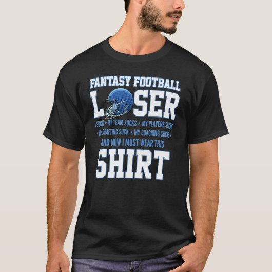 Ik sloot bij Fantasy Football Loser Trophy Draft P T-shirt (Voorkant)