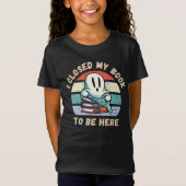 Ik sloot mijn boek om hier te zijn Funny Ghost T-shirt (Voorkant)