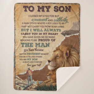 Ik sloot mijn ogen af voor maar een moment - papa  sherpa deken