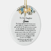 Ik sloot mijn ogen, dochter Ornament, sentimenteel Keramisch Ornament (Rechts)