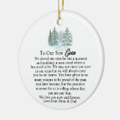 Ik sloot mijn ogen, zoon, sentimenteel aandenken g keramisch ornament (Links)