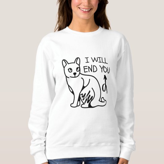 Ik sluit je af, Gamer Funny Minimal Cute Black Cat Trui (Voorkant)