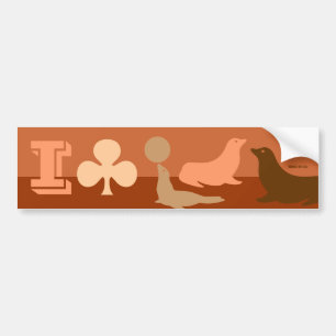 Ik sluit zeehonden. Het is een Joke, mensen! Ik ho Bumpersticker