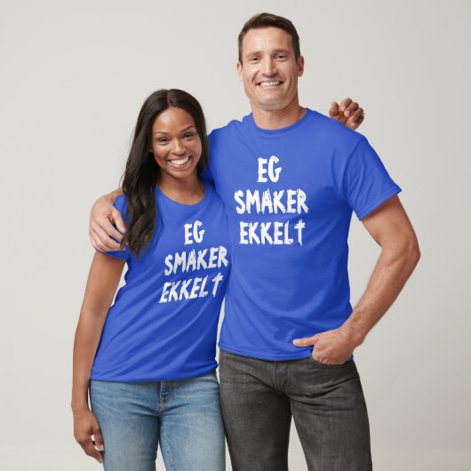 Ik smaak walgelijk in Noors blauw T-shirt (Unisex)