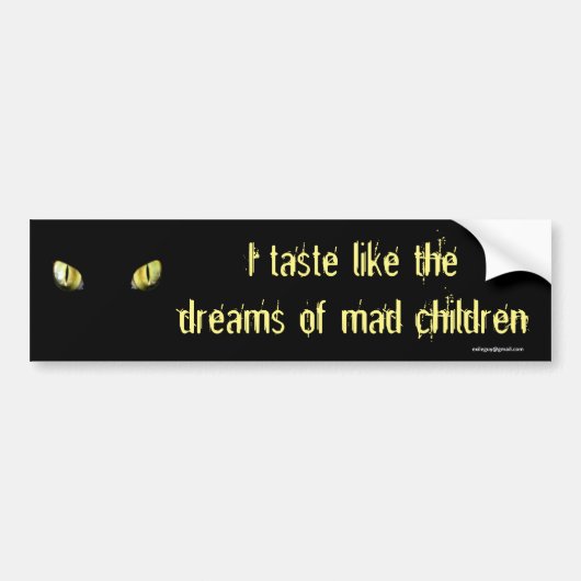 Ik smaakte alsof... bumpersticker (Voorkant)