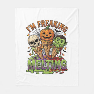 Ik Smelt Halloween Ijs Schedel Pomp Fleece Deken