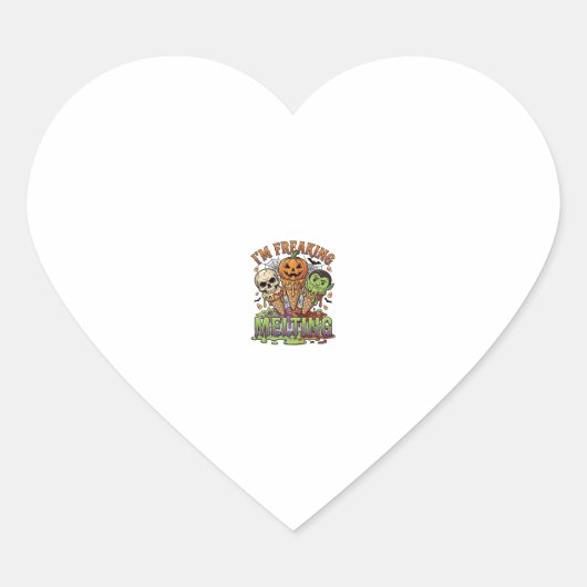Ik Smelt Halloween Ijs Schedel Pomp Hart Sticker (Voorkant)
