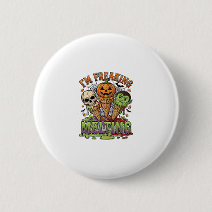 Ik Smelt Halloween Ijs Schedel Pomp Ronde Button 5,7 Cm