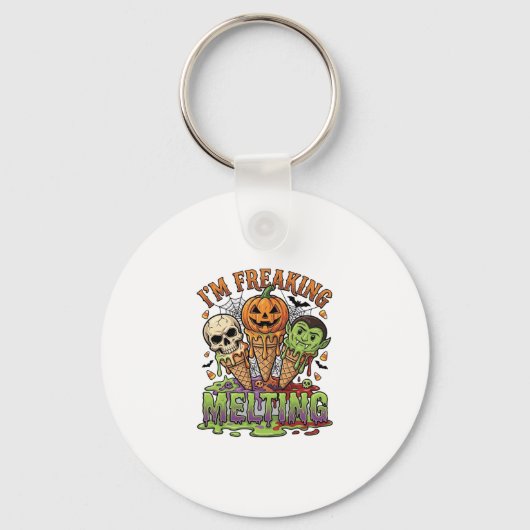 Ik Smelt Halloween Ijs Schedel Pomp Sleutelhanger (Voorkant)