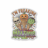 Ik Smelt Halloween Ijs Schedel Pomp Sticker (Voorkant)
