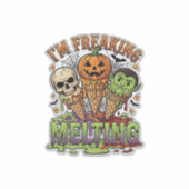 Ik Smelt Halloween Ijs Schedel Pomp Sticker (Voorkant)