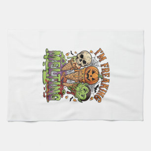 Ik Smelt Halloween Ijs Schedel Pomp Theedoek