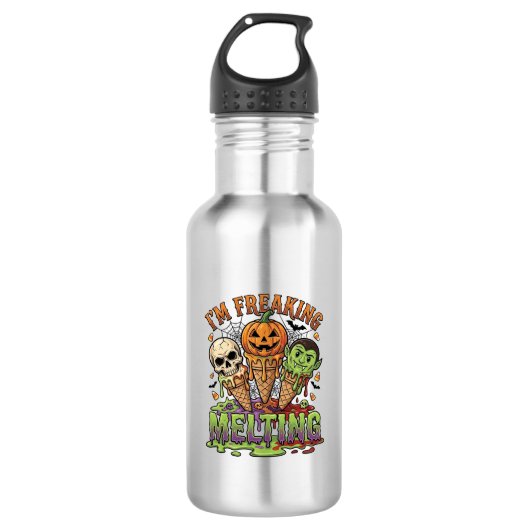 Ik Smelt Halloween Ijs Schedel Pomp Waterfles (Voorkant)