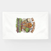Ik Smelt Halloweenis Ijs Skull Pomp Spandoek (Horizontaal)
