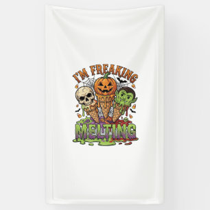 Ik Smelt Halloweenis Ijs Skull Pomp Spandoek
