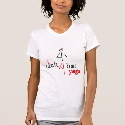 Ik smelt voor hete yoga t-shirt (Voorkant)