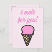 Ik smelt voor je - Romantische ijskap Briefkaart (Voorkant / Achterkant)