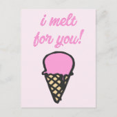 Ik smelt voor je - Romantische ijskap Briefkaart (Voorkant)