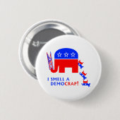 Ik smoel een democratie ronde button 5,7 cm (Voorkant /achterkant)