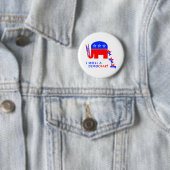 Ik smoel een democratie ronde button 5,7 cm (In situ)