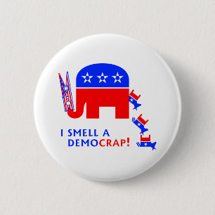 Ik smoel een democratie ronde button 5,7 cm
