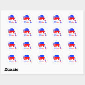 Ik smoel een democratie ronde sticker (Vel)