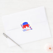 Ik smoel een democratie ronde sticker (Envelop)