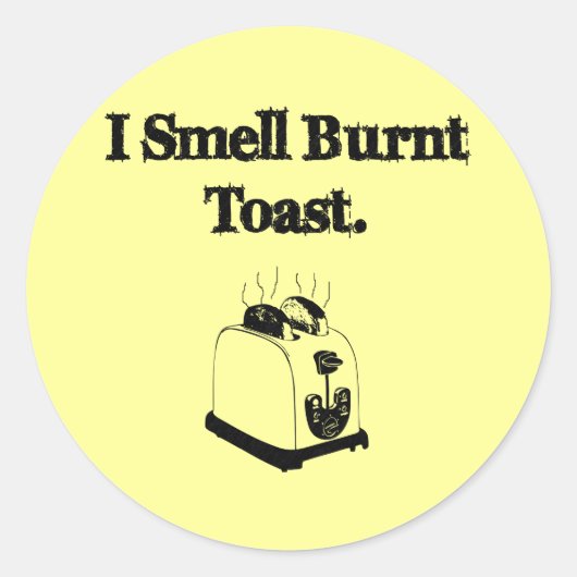 Ik smoel een verbrande toast ronde sticker (Voorkant)